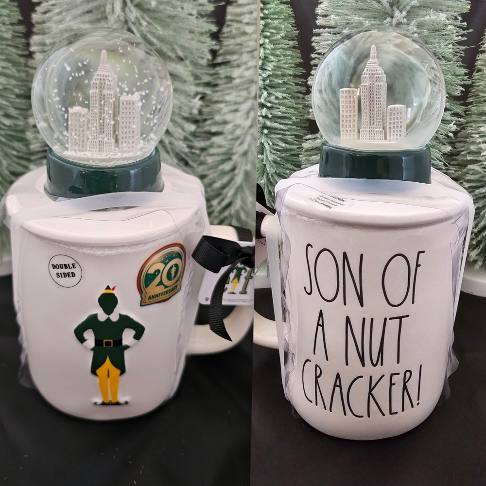 Buddy the Elf - Son of a Nut Cracker snowglobe mug - Rae Dunn